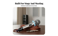 Corded Handheld Audio Pickup Anti-Feedback Corded Audio Pickup Corded Singing Mic Full-Metal Frame Audio Equipment for Singers