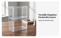 Dust-Proof Clear Bracelet Storage Box Large Capacity Acrylic Jewelry Display Case Space-Saving Design for Women, Teenagers