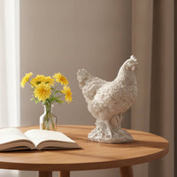 Chicken Figurine Farmhouse Cockerel Figurine Hand-Painted for Collectors