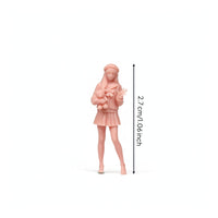 Finely Detailed Molded Female Miniature Figure Model Scene Prop Collectible Display Character Styled Miniature Female Figurine for Photography