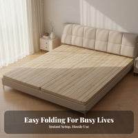 Foldable Bed Board Firm Surface Foldable Bunkie Board Easy Storage Mattress Support for Seniors, Students, Bedroom, Dormitory, Guest Room