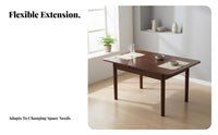Extendable Design Expandable Rectangular Table with Chairs Modern Simple Design Expandable Dining Set Space-Saving Household Furniture Sturdy Construction for Apartment Dwellers, Families, Homeowners, Small Areas, Kitchen, Living Room
