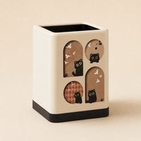 Cream-Colored Trash Can with Lid Square Trash Bin with Lid Elegant Wastebasket Matte for Bedroom