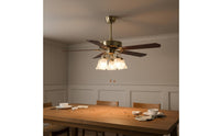 Decorative Wireless Control Ceiling Fan Light Quiet Engine LED Ceiling Fan Light Home Lighting
