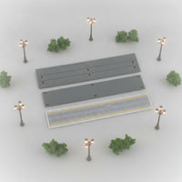 N-Scale Railway Platform Assembly Kit Miniature Station Platform Kit Plastic Scenery Realistic