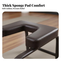 Comfort Cushion Mind-Body Practice Headstand Bench Non-Slip Design Inversion Chair PU Leather Upholstery Headstand Instructor Sturdy Construction for Beginners, Yogis, Home Gym