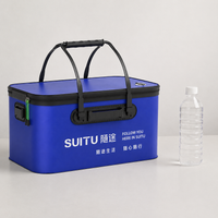 25L Folding Bucket Portable Car Wash Water Bucket with Zippered Lid EVA Round