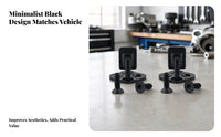 Black Lock Striker Buckle Dark Finish Door Lock Striker Noise Reducing Rubber Insert