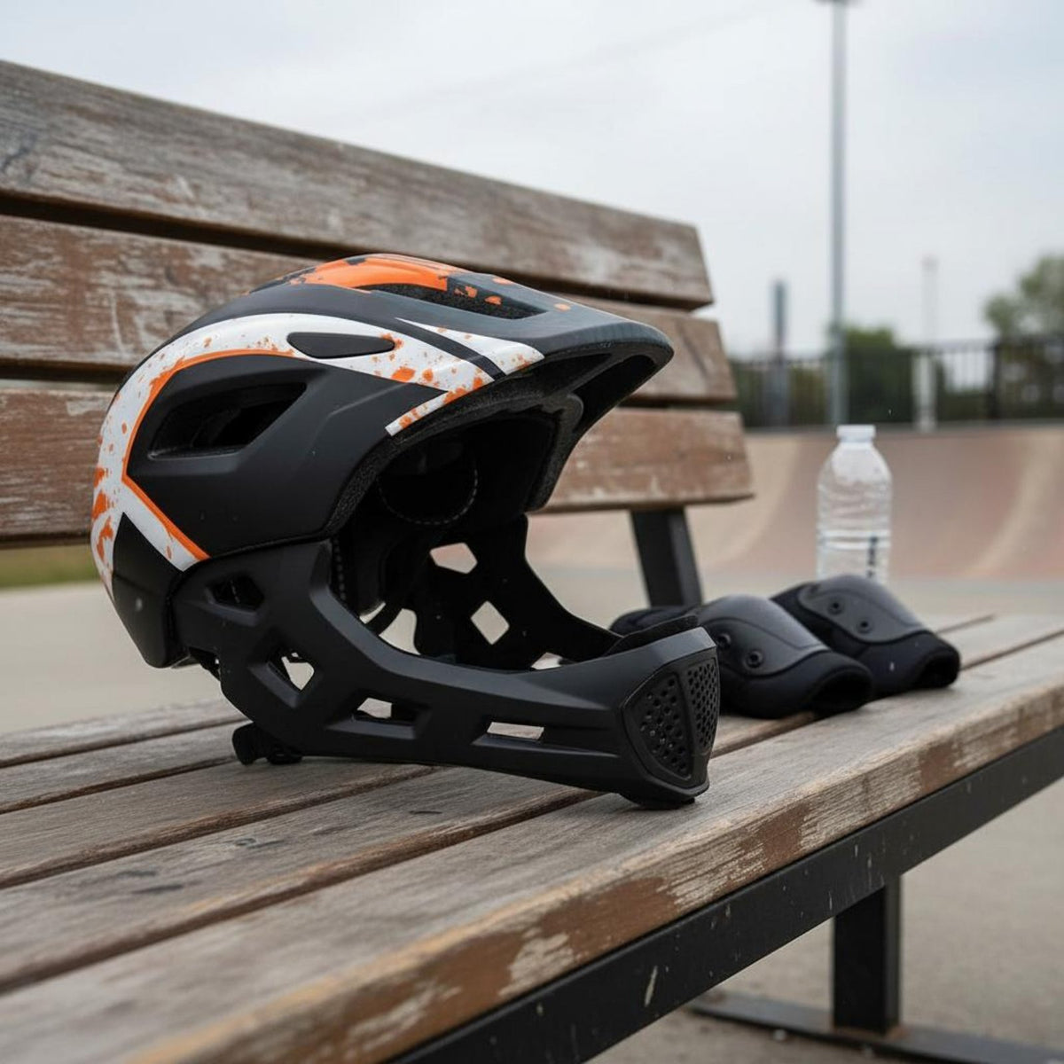 Children's Full Coverage Face Helmet Ventilated Design Children Bike Helmet Breathable Sports Gear for Skateboarding