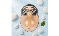 Textured Nose-Shaped Stress Toy Squeezable Silicone Press Toy Attachable Skin-Tone Stress Reliever Reusable