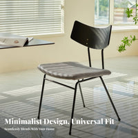 Nordic Design Scalloped rear Vanity Chair Light Luxury aesthetic Indoor Furniture Slim Metal Legs Accent Seat Ergonomic rearrest for Interior Decorators, Homeowners, Women, Dining Room, Kitchen, Reception Area, Home Office