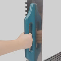 Serrated Plastering Trowel Stainless Steel Blade Square Tooth Trowel Tile Applicator Rustproof Masonry Tool for Tiling