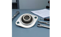 Triangular Flange Bearing Silver-Toned 3-Bolt Flange Bearing for Machinery