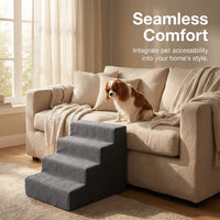 Pet Sofa Bed Access, Dog Small Dogs, Washable Steps, High Density Foam Pet Ramp, Gentle Slope Dog Stairs