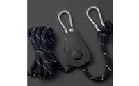 Pulley Tent Rope Carabiner Hooks Guylines Tie Down Reflective Striping Adjustable Tent Guy Line for Campers, Camping