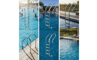 Stainless Steel Pool Ladder Embed Ladder with Anti-Slip Steps Fasten-On