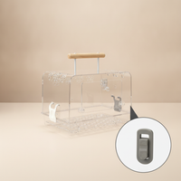 Portable Acrylic Bird Carrier Cage for Parrots, Cockatiels, Peonies, and Budgerigars - Travel Cage for Small Birds