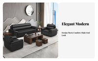 Modular Office Couch and Table Group Minimalist Design Reception Seating Firm-Density Foam Cushions Commercial Furnishings for Interior Designers