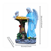 Auto on at Night Solar Angel Statue Weatherproof Outdoor Decor Waterproof