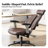 Ergonomic Design Highspine Managerial Chair Support Highspine Managerial Seat Genuine Leather Office Furniture Fully Adjustable for Managerials, Professionals, Students, Study Room