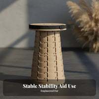 Lightweight Telescopic Stool Quick Setup Retractable Round Stool sturdy Construction foldable Seat sturdy Duty for Campers, explorers, Camping, Fishing, Outdoors, Hiking