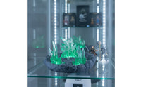 Rock-Textured Diorama Base with Ice Effects Clear Figure Display Base Cracked Effect Parts Multi-Scale for Hobbyists
