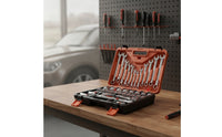37 Pieces Organized Automotive Repair Tool Kit Portable Socket and Wrench Set Compact Socket Set Sturdy for Roadside Emergency
