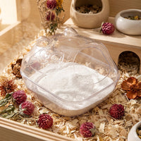 Transparent Hamster Bath and Hamster Sand Bath, Small Reusable Hamster House, Odour Controlling Hamster Toilet with Spoon for Moisture Management