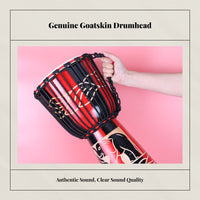 African Drum, Leather Skin, Hardwood, Beginner, School, Random Design