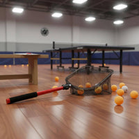 Portable Telescopic Ball Pickup Net Lightweight Table Tennis Ball Picker Adjustable Height Racket Sport Accessory No Bending Over for Coaches, Training, Clubs