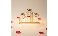 Wrought Iron Candelabra Romantic Atmosphere Table Centerpiece Candle Stand Gold Candelabra for Wedding