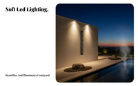 Waterproof Long Strip Wall Light Energy Efficient Long Exterior Wall Lamp Rust-Resistant Modern Exterior Light Dimmable for Homeowners, Architects, Property Developers, Villa Entrance, Courtyard, Garden, Entryway