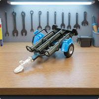 Tow Hauler Single Axle Rail-Style Hauler Scale Tow Hook Exposed-frameFrame Model Accessory Metal-Like