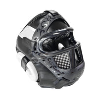 Head Guard with Face Cage Padded Fighting Arts Headgear Adjustable Boxing Headgear Equipped with a Face Guard for Fighters, Taekwondo