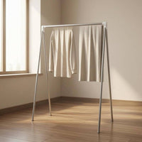 Foldable Clothes Clothes-Aerating Rack Metal Frame Telescopic Clothes-Aerating Rack No Tools Freestanding Clothes Dryer for Travel