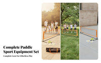 Perforated Balls Pickleball Set with Paddles Carry Bag Included Portable Pickleball Net System Wrist Strap