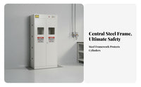 Gas Cylinder Cabinet Fire Resistant Detonation-Resistant-Resistant Gas Cabinet Heavy Duty Construction for Industrial Workers, Researchers, Factory