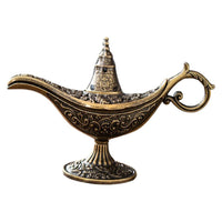 Incense Burner Genie Lamp Shape Aroma Stand Vintage Style Detailed Carving for Homeowners, Office Workers, Living Room, Bedroom