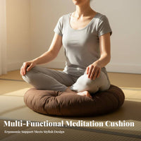 Meditation Seat Meditation Pillow Modern Minimalist Design Round Floor Cushion Soft Textile Round Tufted Floor Pillow for Adults, Bay Window, Bedroom