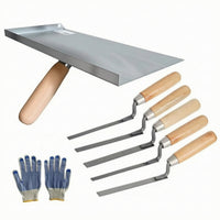 7 Pieces Caulking with Wooden Handle Narrow Grout Tool Flat for DIYers