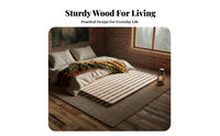 Wooden Slat foundation Breathable Design coilable Slatted Frame Strong reinforcement Bed Base for low-profile floor foundation Users, Apartment Dwellers, Small Apartments, Dorm Room