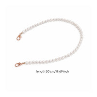 Metal Clasps Pearl Bead Chain Flexible Looped Bead Strand Light-Colored Pearl Ornament Chain Decorative