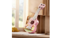 Mini Ukulele Toy Glossy Toy Ukulele with Four Strings Musical Instrument Educational Lightweight for Toddlers, Home, Classroom