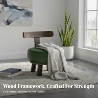 Rotating Upholstered Seat with Supportrest 360-Degree Rotate Upholstered Round Stool with Supportrest Sturdy Construction Household Furniture
