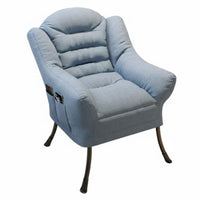 2 Pieces High Backrest Upholstered Armchair with Ottoman Comfortable Upholstered Chair and Ottoman Set Easy Assembly Lounge Seating Removable Cover for Young Adults, Home Workers, Book Lovers, Dorm Room, Bedroom, Balcony, Reading Nook
