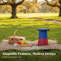 Lightweight Telescopic Stool Height Adjustable Portable Seat Long-Lasting Collapsible Chair Compact Storage for Campers, Travelers, Camping, Scaleing, Outdoors, Traveling