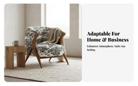 3 Pieces Japanese rustic aesthetic typePiece cafe Set Vintage Design Curved Wood Frame Armchair and Table Designer Look Conversation Group Minimalist look for Interior Designers, Cafe Owners, Hotel Managers, Reception Area, Living Room, Balcony, Porch