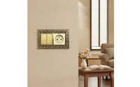Brass Switch Cover Gold-Toned Electrical Faceplate Decorative Wall Plate Textured Hardware Retro for Interior Designers