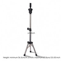 Desktop Mannequin Head Tripod Adjustable Hairpiece Stand with Clamp Compact Hairpiece Stand with Tripod Base Stable for Home Practice