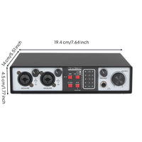USB Audio Interface Compact Audio Interface with Type C Professional Mixer for Content Creators, Streamers